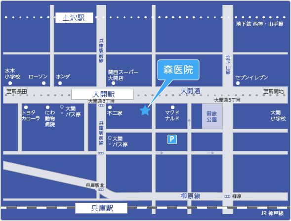 森医院周辺マップ